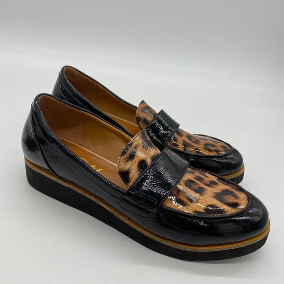 NWOT YDN Leopard and Black patent Leather Loafers (no box) - Picture 5 of 10